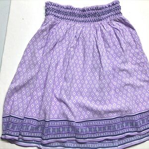 Women’s Flared, Smocked Skirt, Size XS, Purple/White, by Old Navy